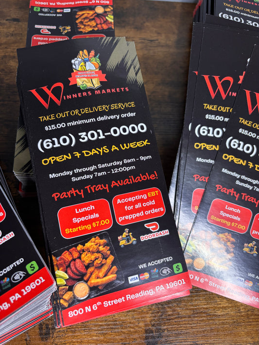 Menu Tri-fold 11x8.5