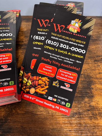 Menu Tri-fold 11x8.5