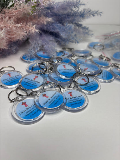 Llaveros personalizados en acrílico