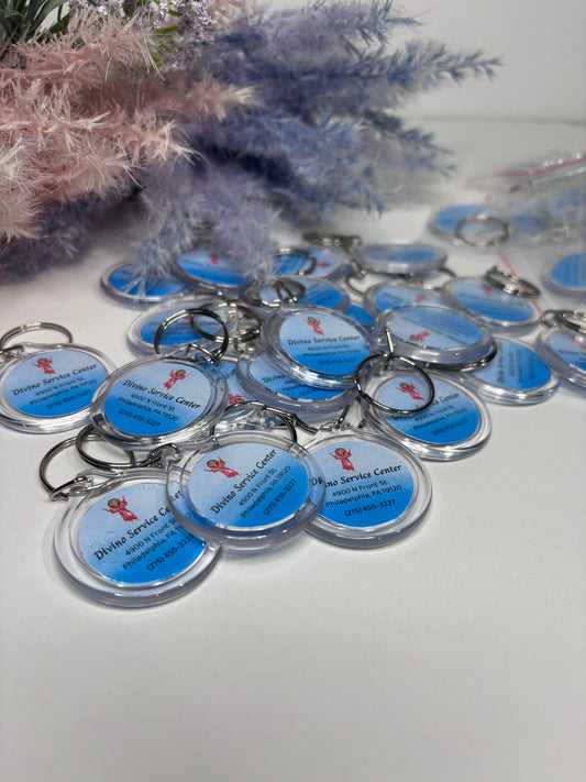 Llaveros personalizados en acrílico