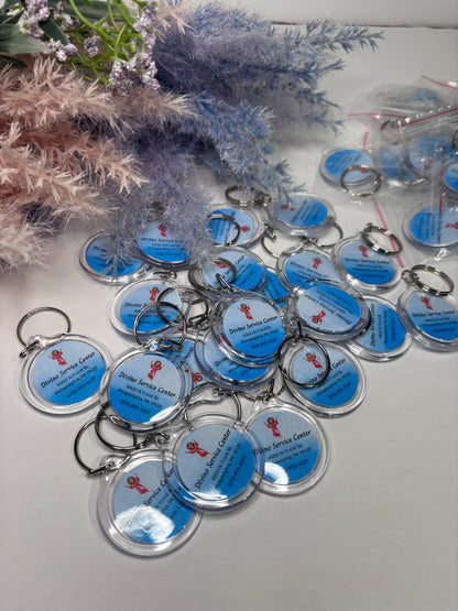 Llaveros personalizados en acrílico
