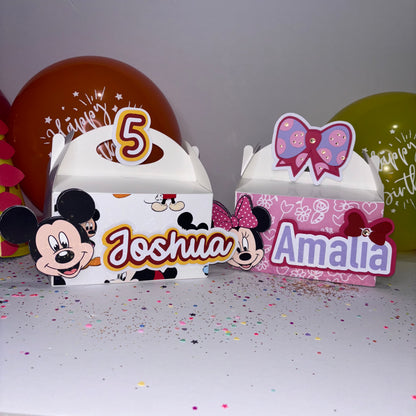 Cajas de dulce temática Mickey and Minnie