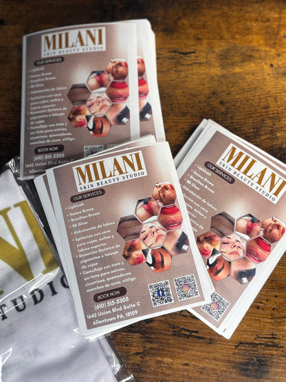 1 T-shirts + 50 Flyers Personalizados 1 side