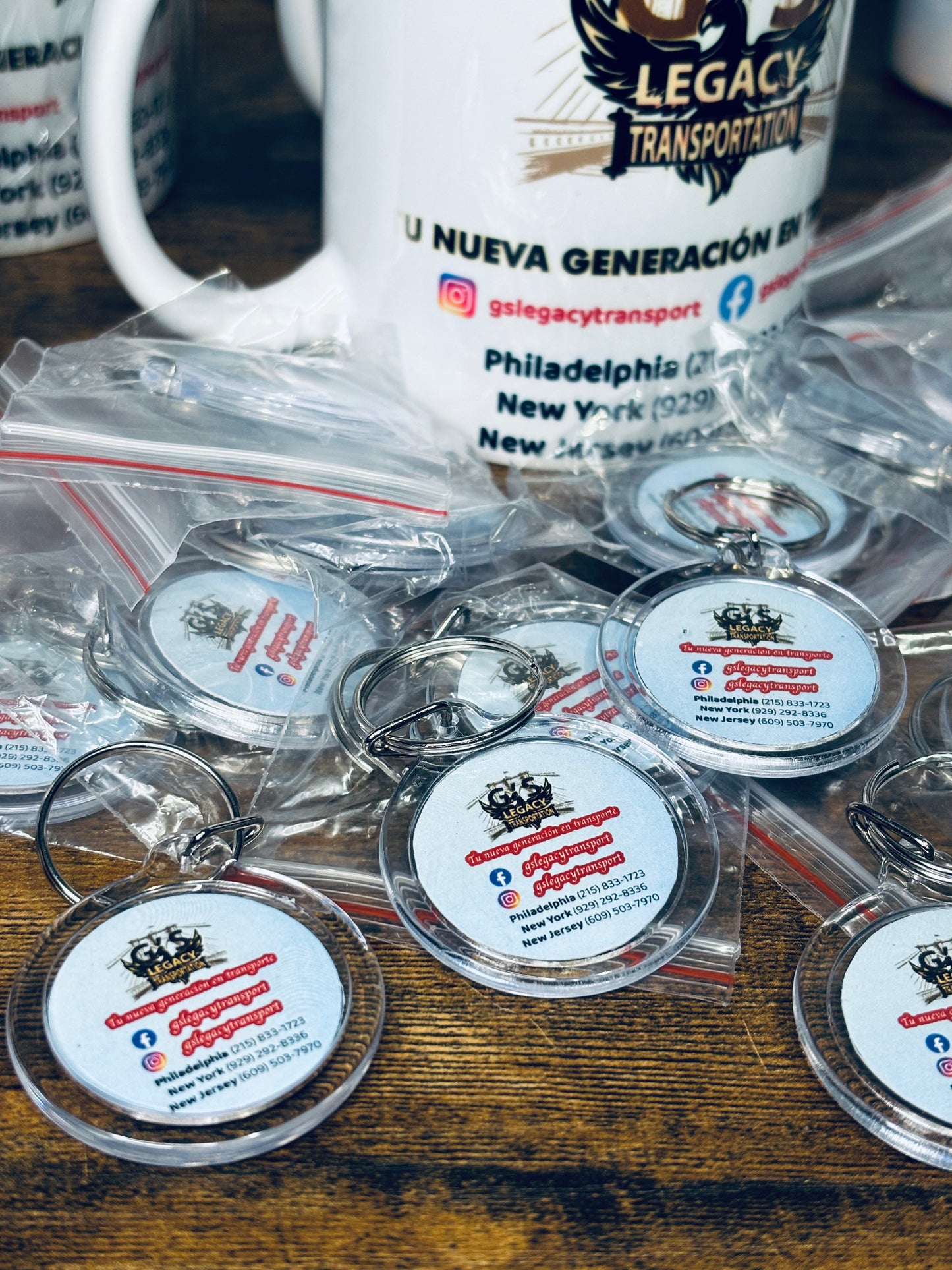 Llaveros personalizados en acrílico